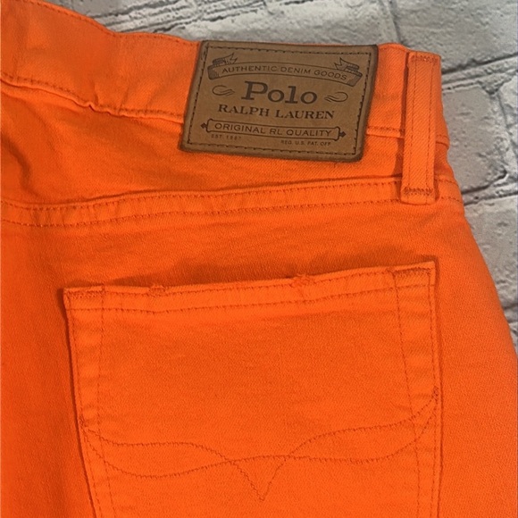 Polo Ralph Lauren Varick Slim Straight Jeans Mens 28x30 Orange NEW - Picture 8 of 16